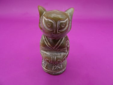 Chinese jade carved figurine pendant