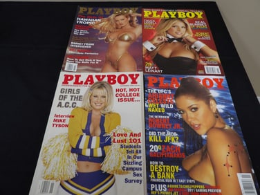 lot of 4 Playboy magazines