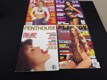 lot of 3 Playboy magazines plus 1 Penthouse magazine