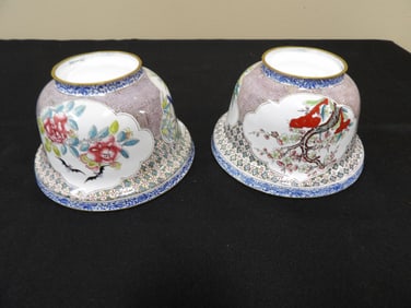 lot of 2 very fine antique Chinese canton enamel bowls
