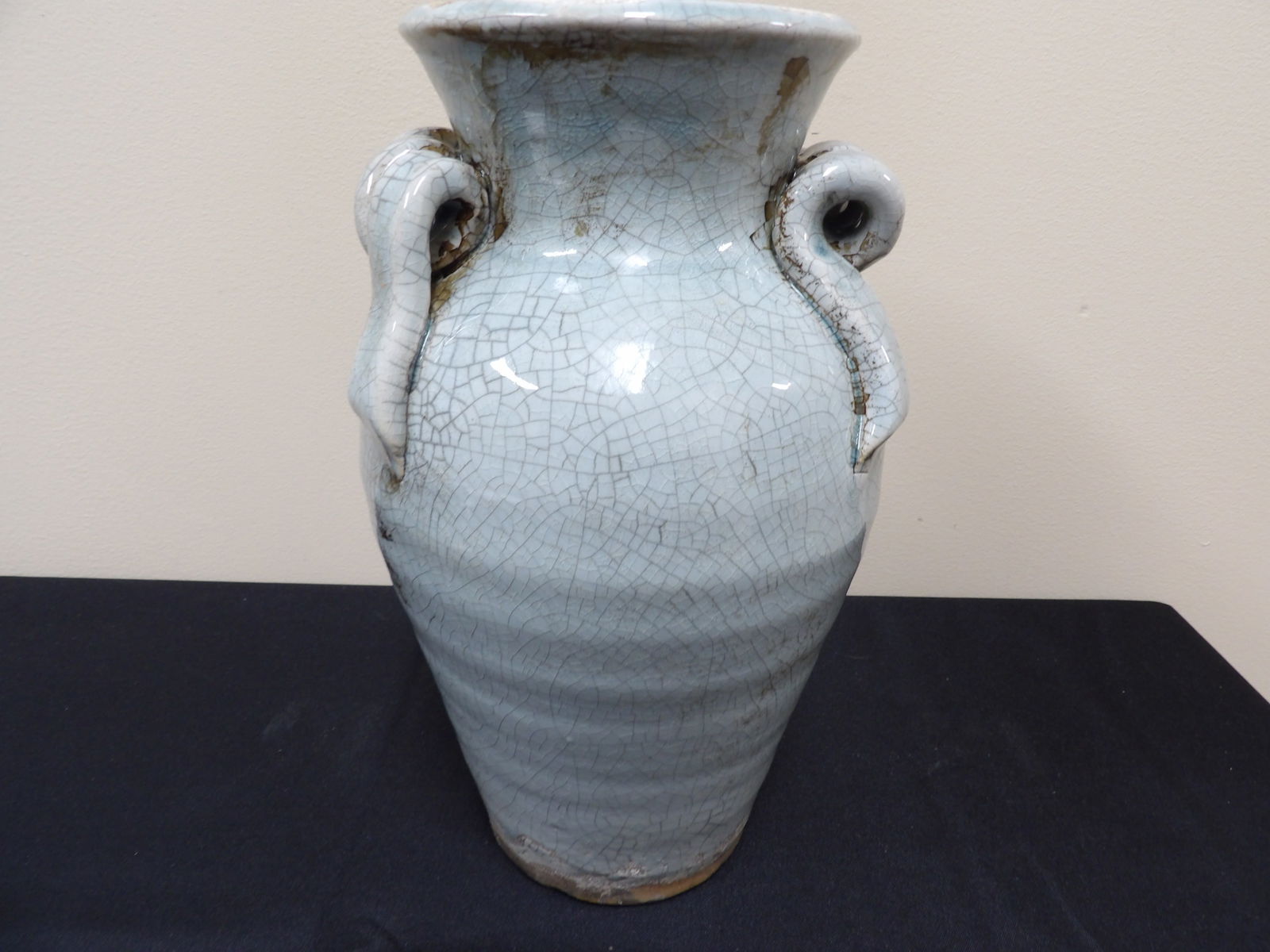 Antique Asian crack porcelain vase: Over 11 inches height. Not signed.