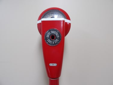vintage Duncan parking meter marked Texaco with base 2 sections
