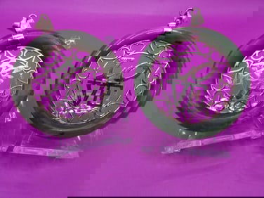 Lot of 2 large Chinese jade pendants