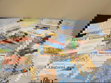 Rare lot of over 40 maps from National Geographic magazines from 70s to early 2000s