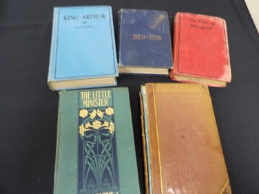 Lot of 5 antique books with dated 1803 book