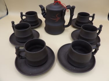 lot of 13 Chinese yixing tea sets with COA dated 1996 and box