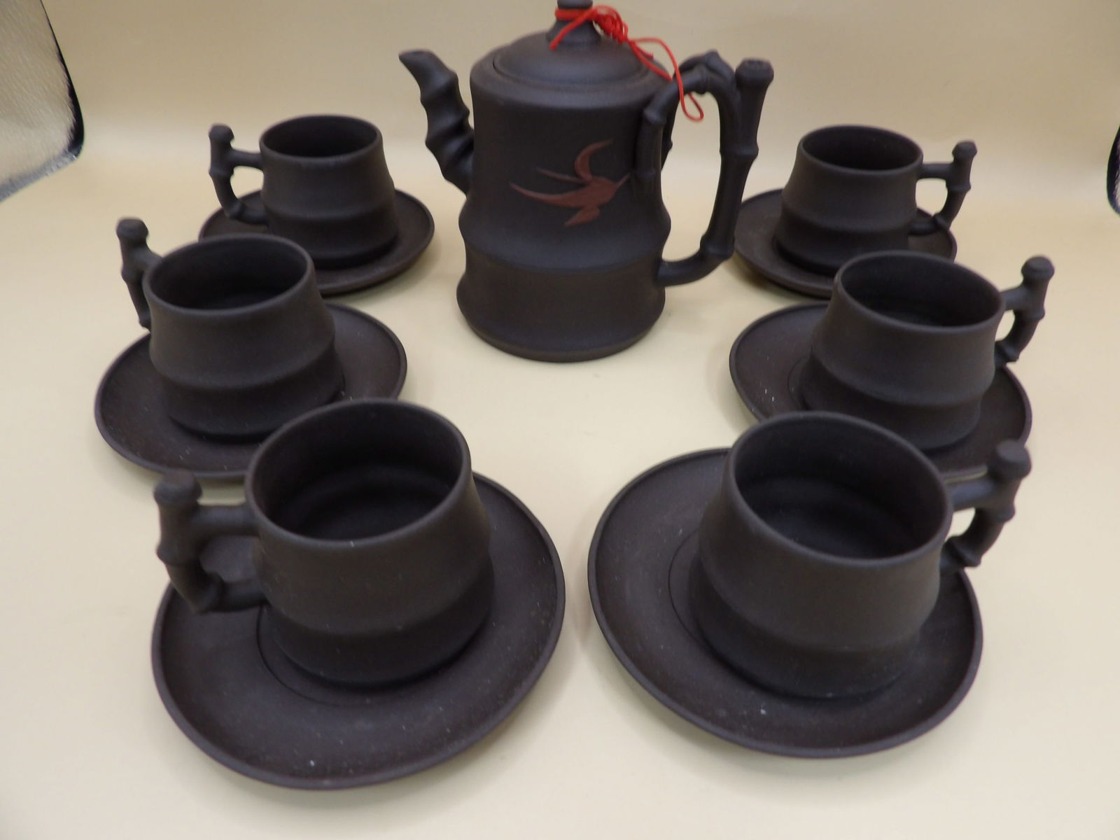 lot of 13 Chinese yixing tea sets with COA dated 1996 and box (1 of 8)