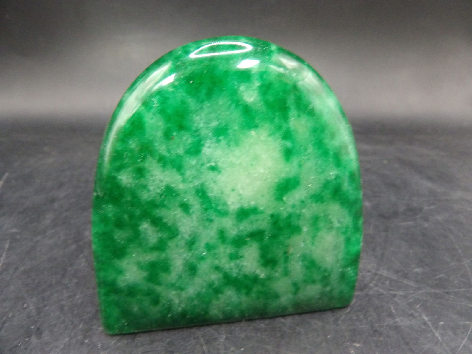Chinese jadeite jade paperweight: 2.4 inches height. 199 grams.