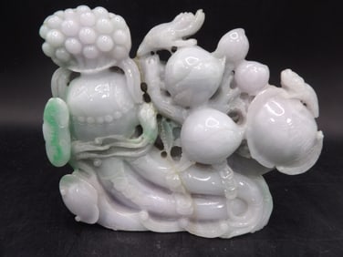 Chinese jadeite jade fine carving statue