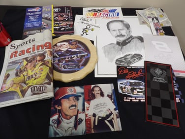 Collections of sports memorabilia for Nascar legends