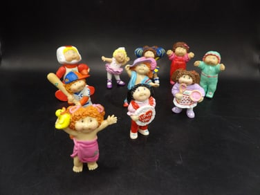 lot of 10 1980s vintage pcv cabbage doll figurines