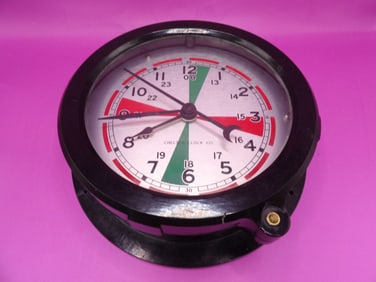 Chelsea Clock Co. 24-hour radio room maritime clock