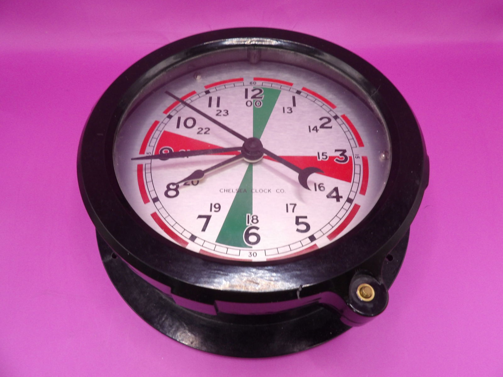 Chelsea Clock Co. 24-hour radio room maritime clock (1 of 6)