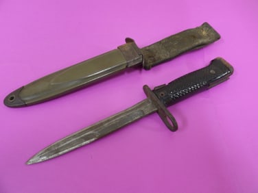 US bayonet with US M8A1 marking on scabbard likely Korean war era