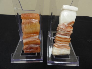 lot of 2 Chinese meat looking scholar stones