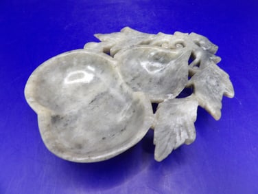 Chinese stone carved double brush washer