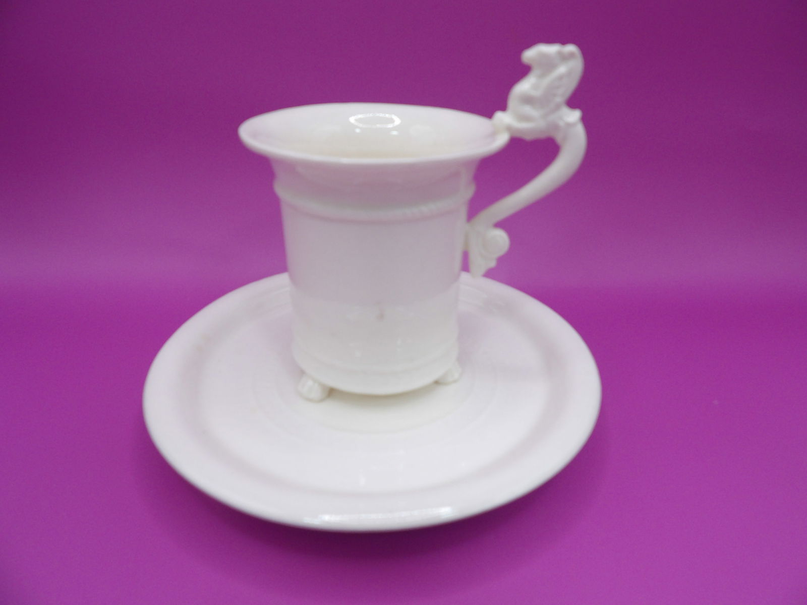 Rare antique early 1800s Swansea porcelain cabinet cup and saucer (1 of 7)