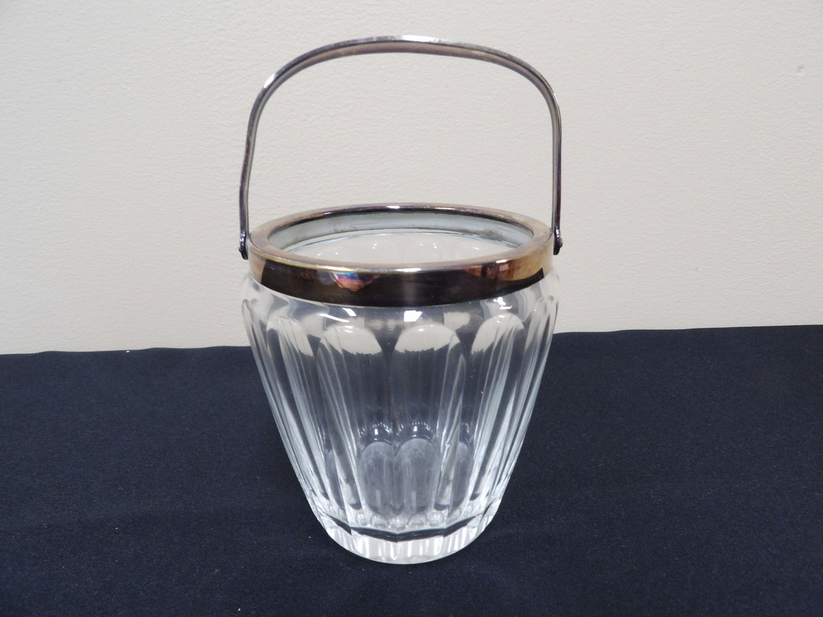 vintage German crystal bucket with handle (1 of 5)