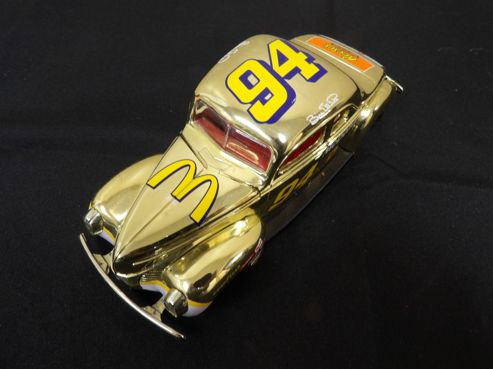 gold plated McDonald's limited edition 1940 Ford Nascar diecast model: 7.3 inches length.