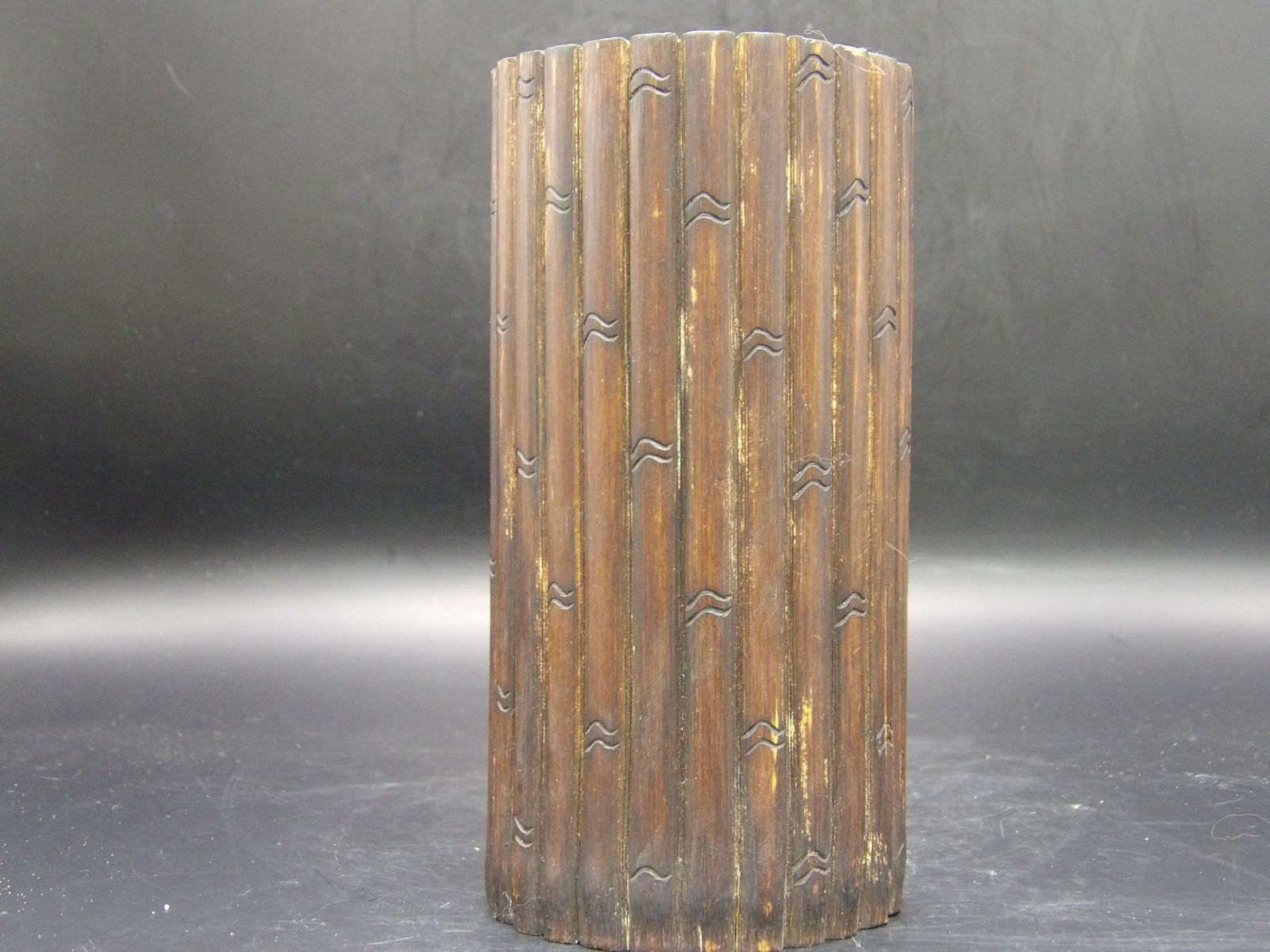 Old Bamboo Brush Holder - 4