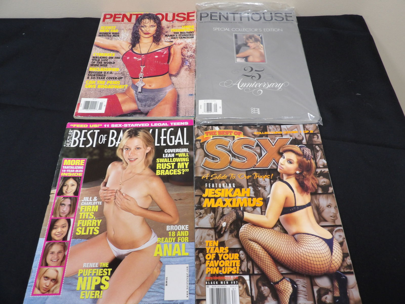 lot of 4 vintage magazines including Penthouse 25th anniversary special collector's edition (1 of 6)