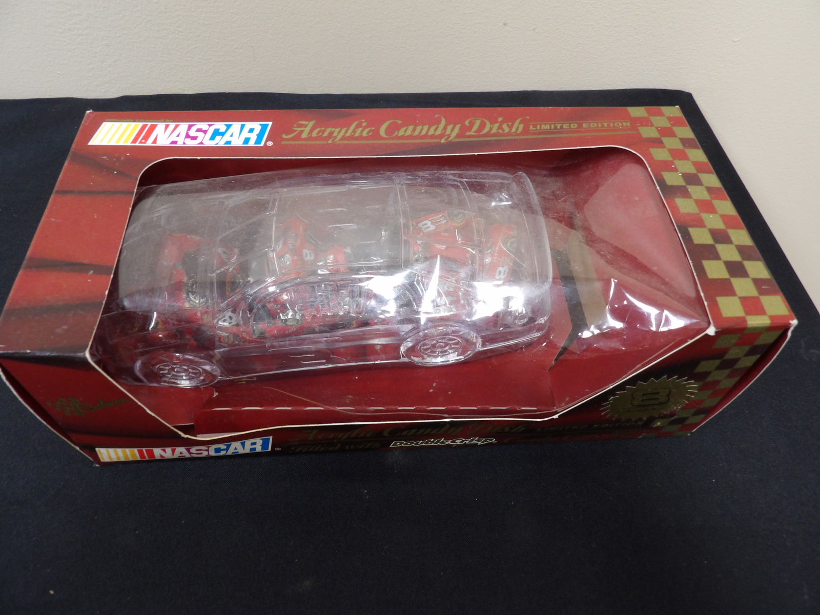 limited edition Nascar acrylic candy dish car shaped marked #8 (1 of 5)