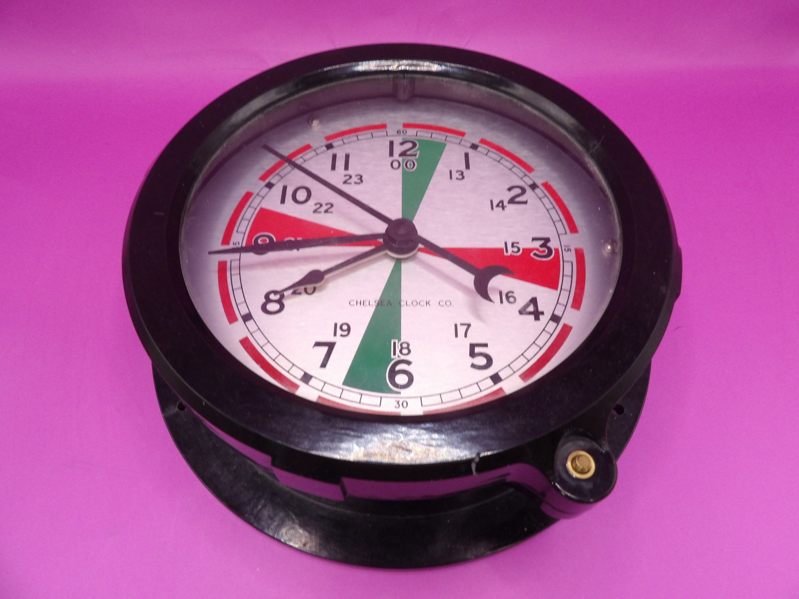 Chelsea Clock Co. 24-hour radio room maritime clock (1 of 6)