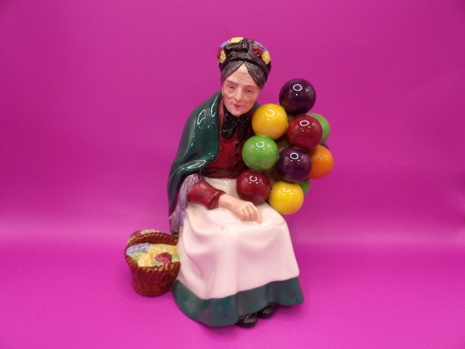 Royal Doulton England The old ballroom seller porcelain statue: 7 inches height.