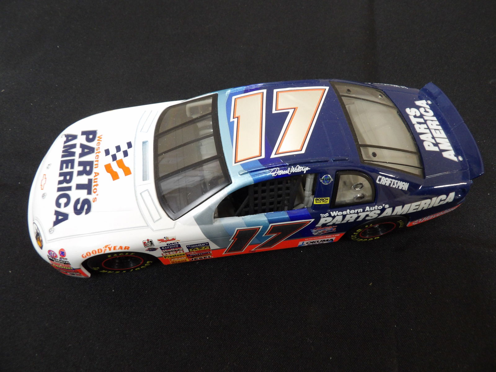 Revell 1997 Darrell Waltrip #17 Parts America diecast Nascar model: 8 inches length.