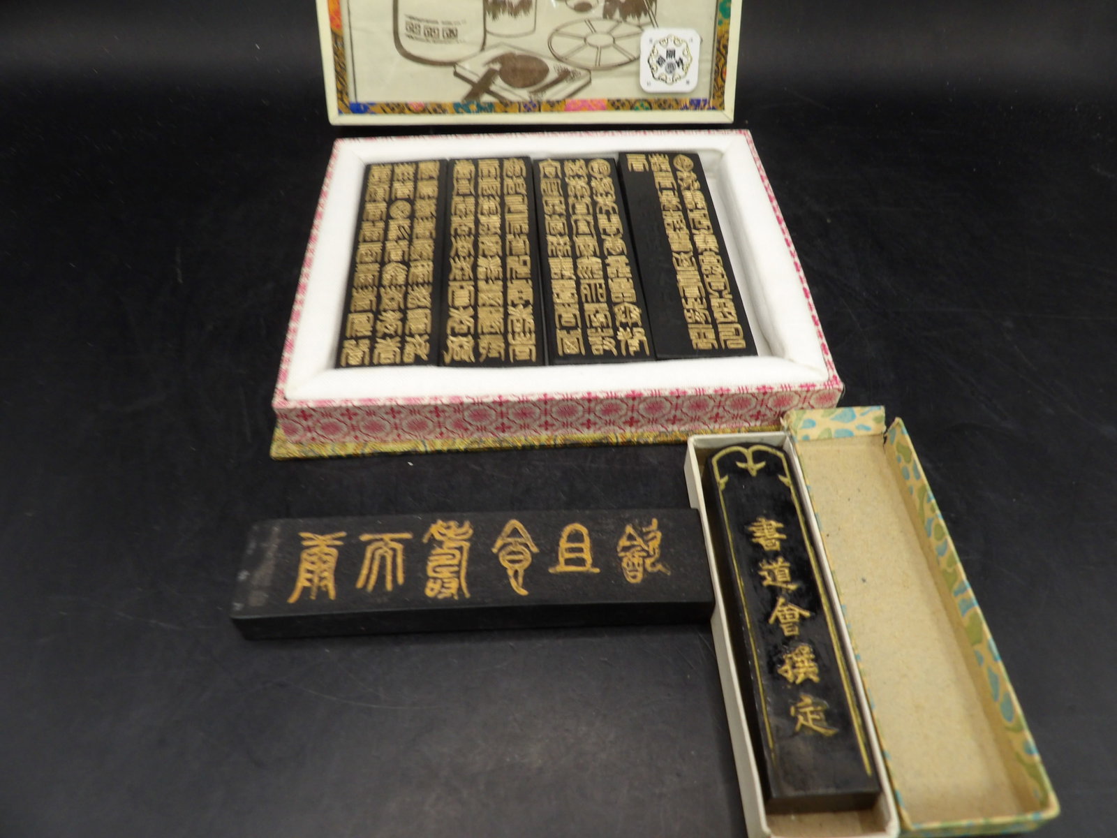 lot of 6 unused Chinese calligraphy ink sticks (1 of 4)