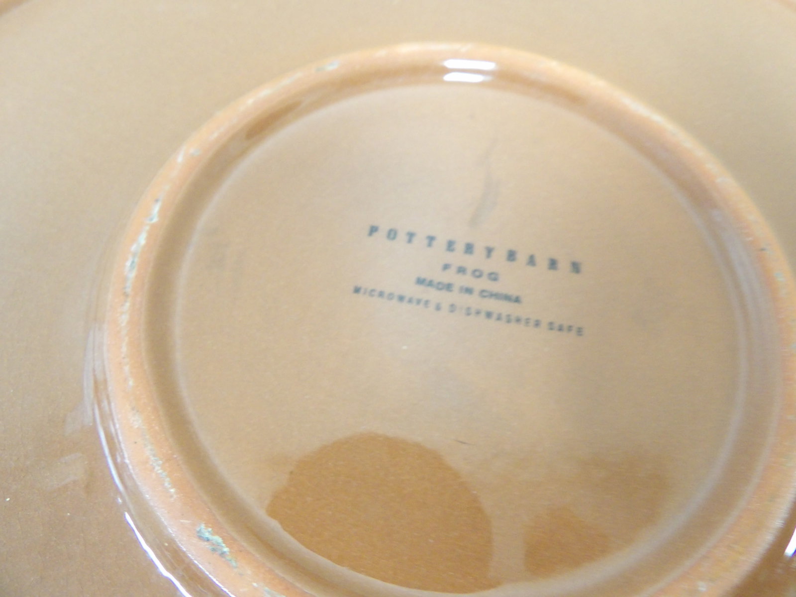 Pottery Barn frog pattern serving bowl made in China - 4