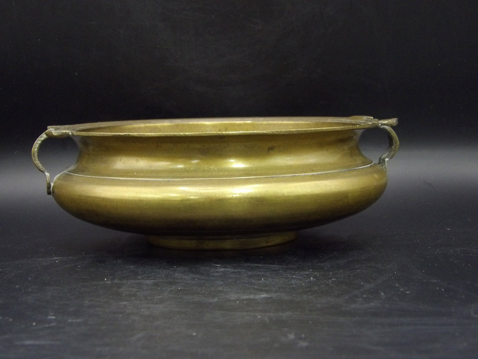 19th Century Indian Religious Bowl: 7.5 x 6.7 x 2.5 inches