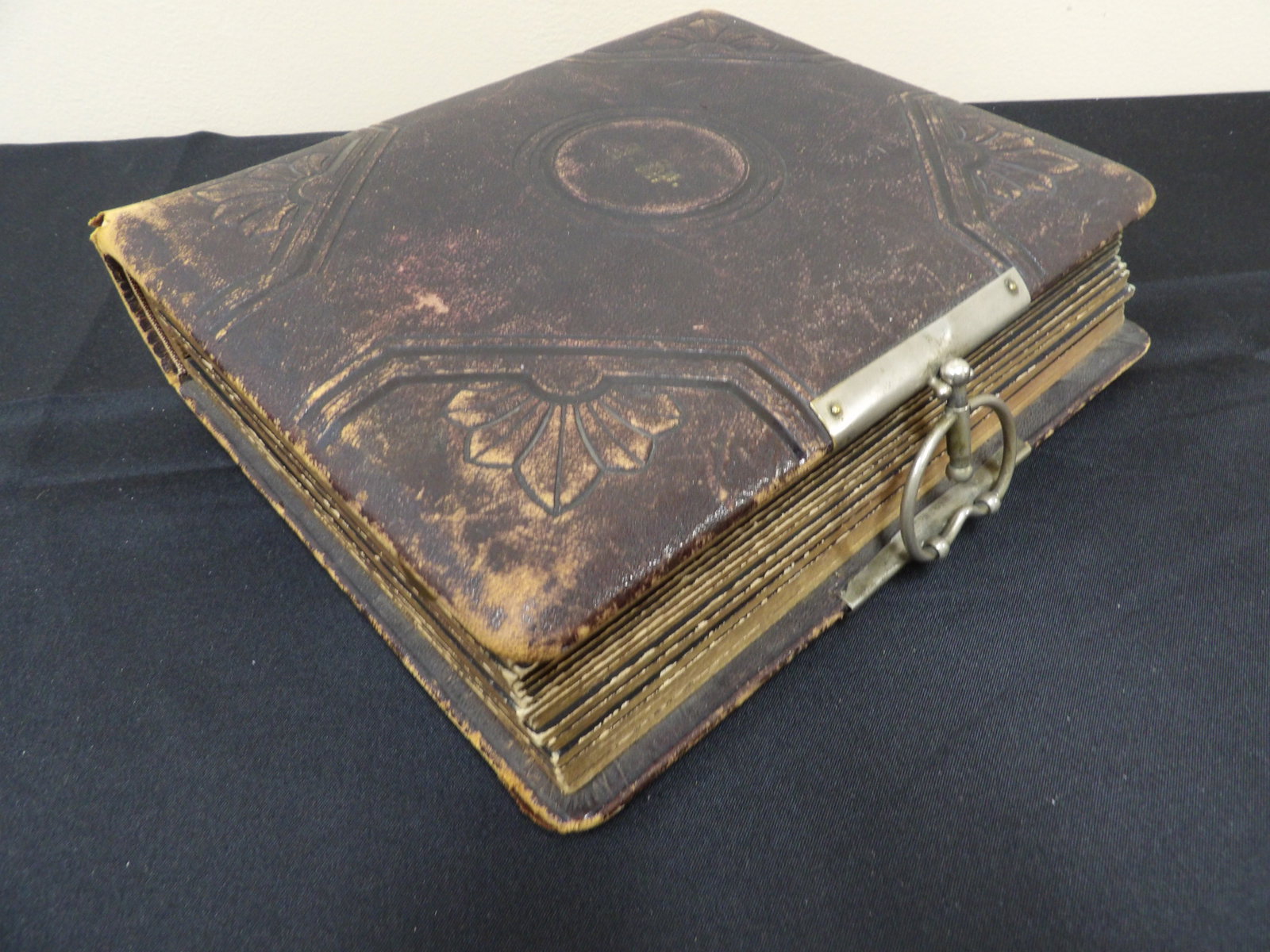 Antique photo album with 54 black and white pictures: Some pages are detached from album frame. We will inhouse ship items to you very affordable and efficient. Select self-arrange shipping.