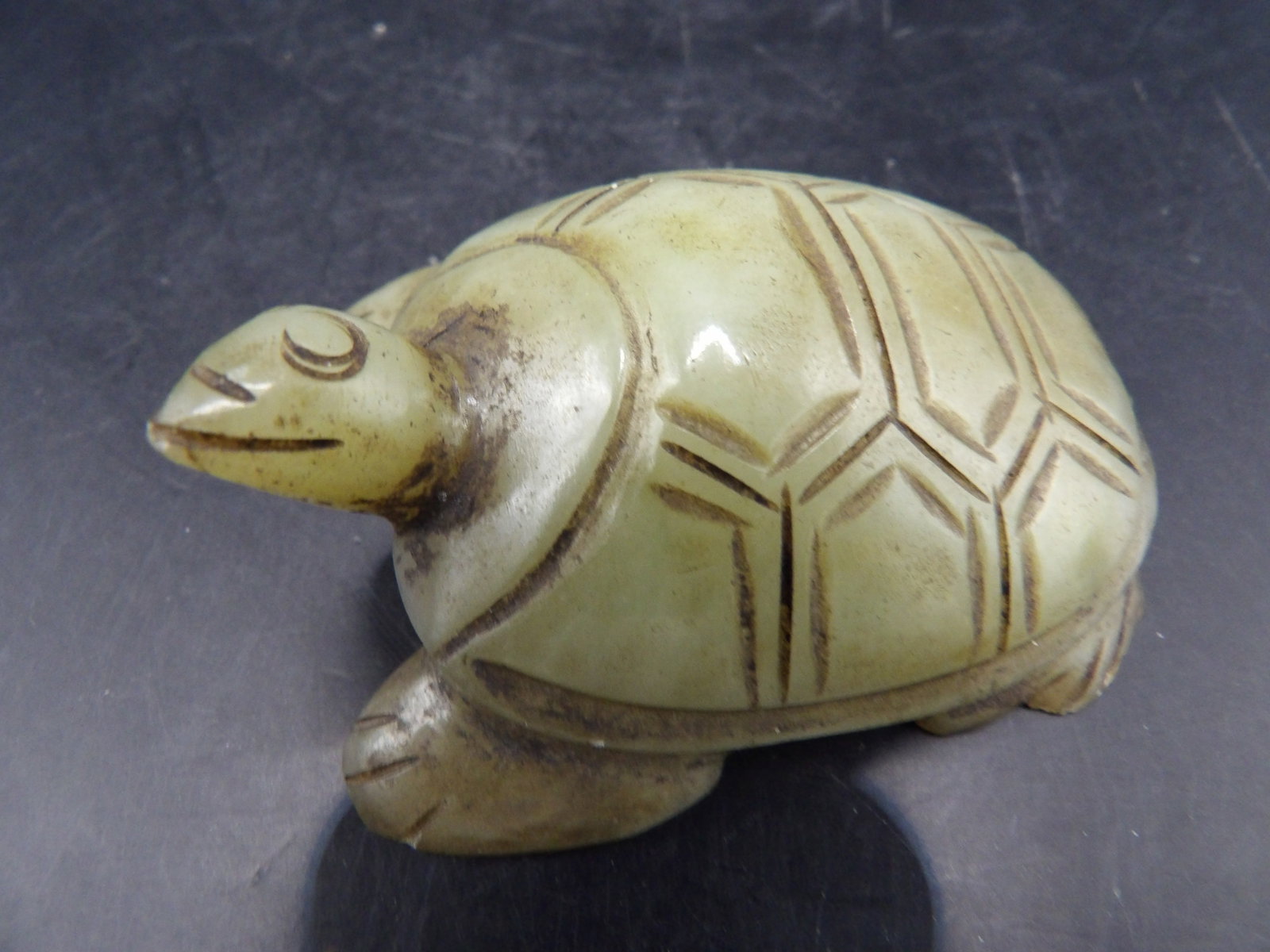 Chinese jade turtle carving statue - 5