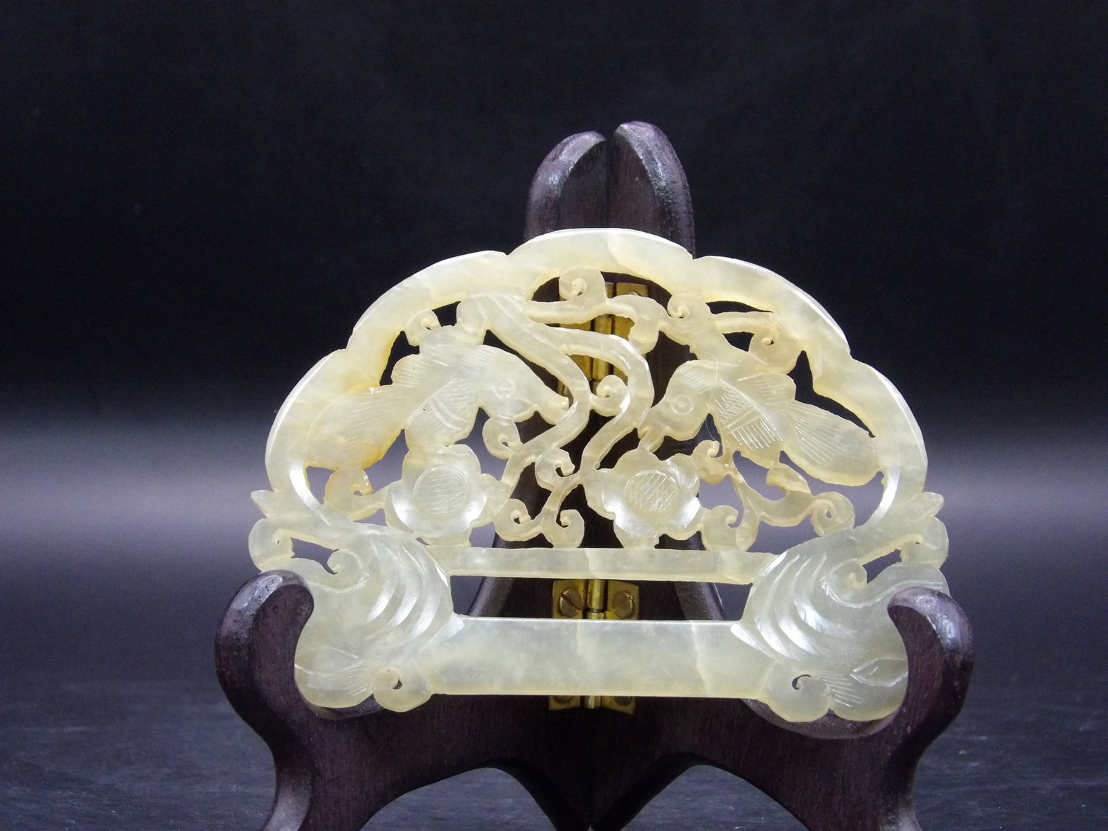 Chinese Qing dynasty Nephrite Jade Large Carved Plaque (1 of 4)