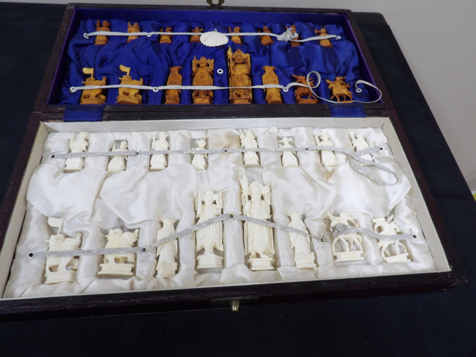 complete set hand carved natural material Chinese chess set - No Export (1 of 7)
