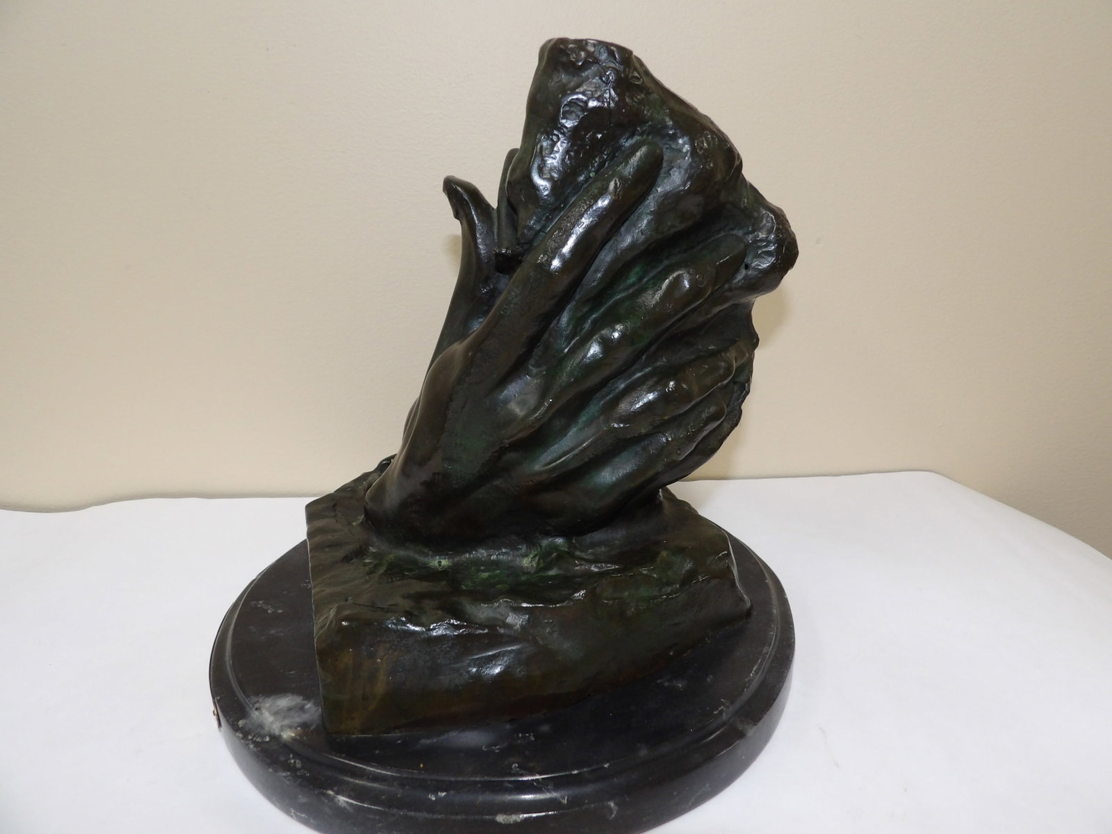 Rare The Hand of God by Auguste Rodin signed bronze sculpture: 11 inches height. We will inhouse ship items to you very affordable and efficient. Select self-arrange shipping.