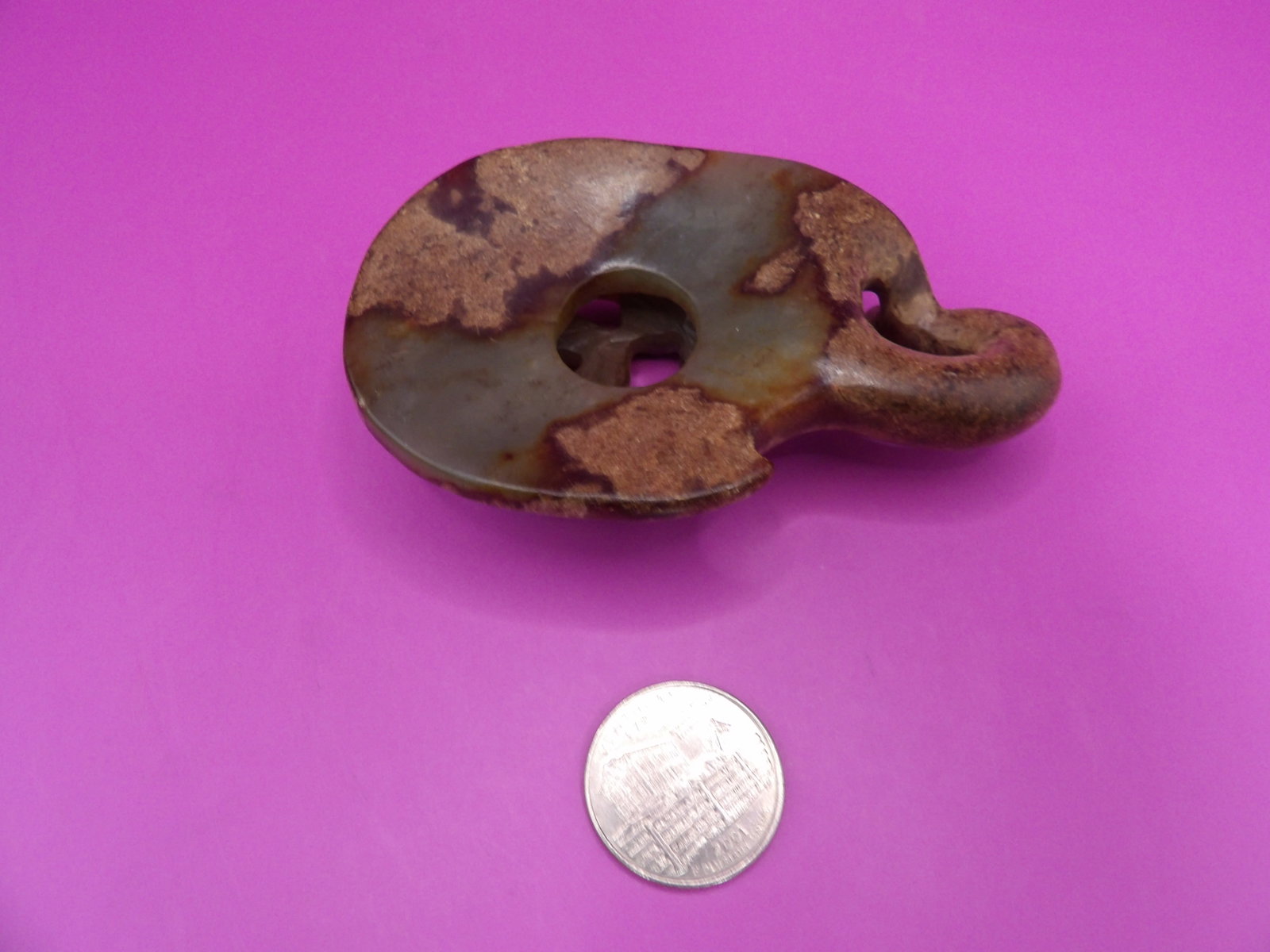 Chinese jade double Chilong carving - 3