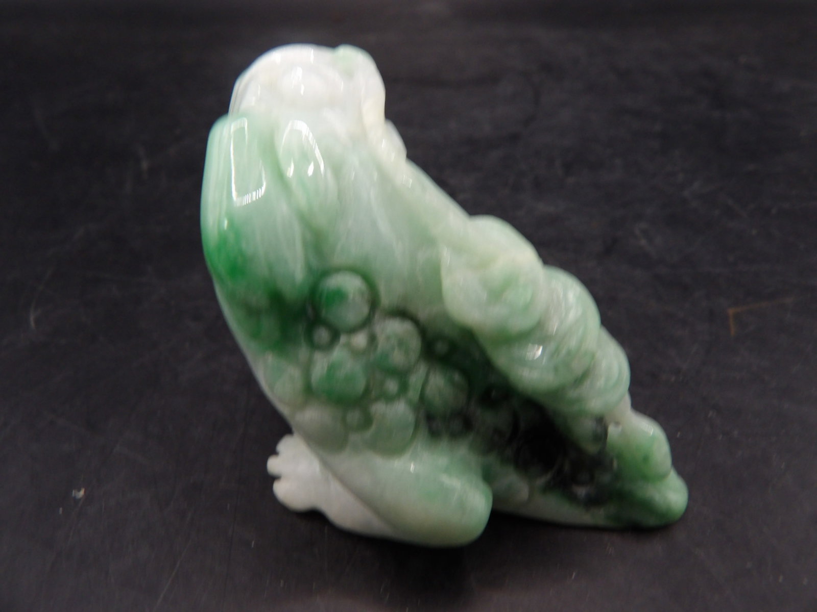 Chinese jadeite jade fine toad carving - 4