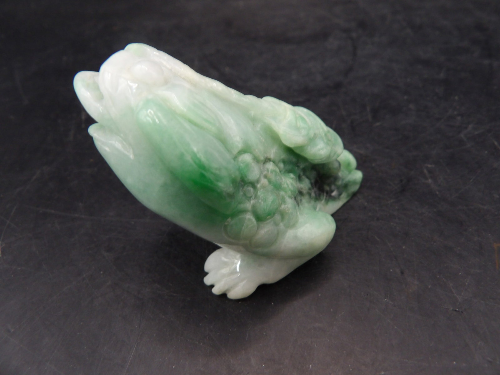Chinese jadeite jade fine toad carving - 5