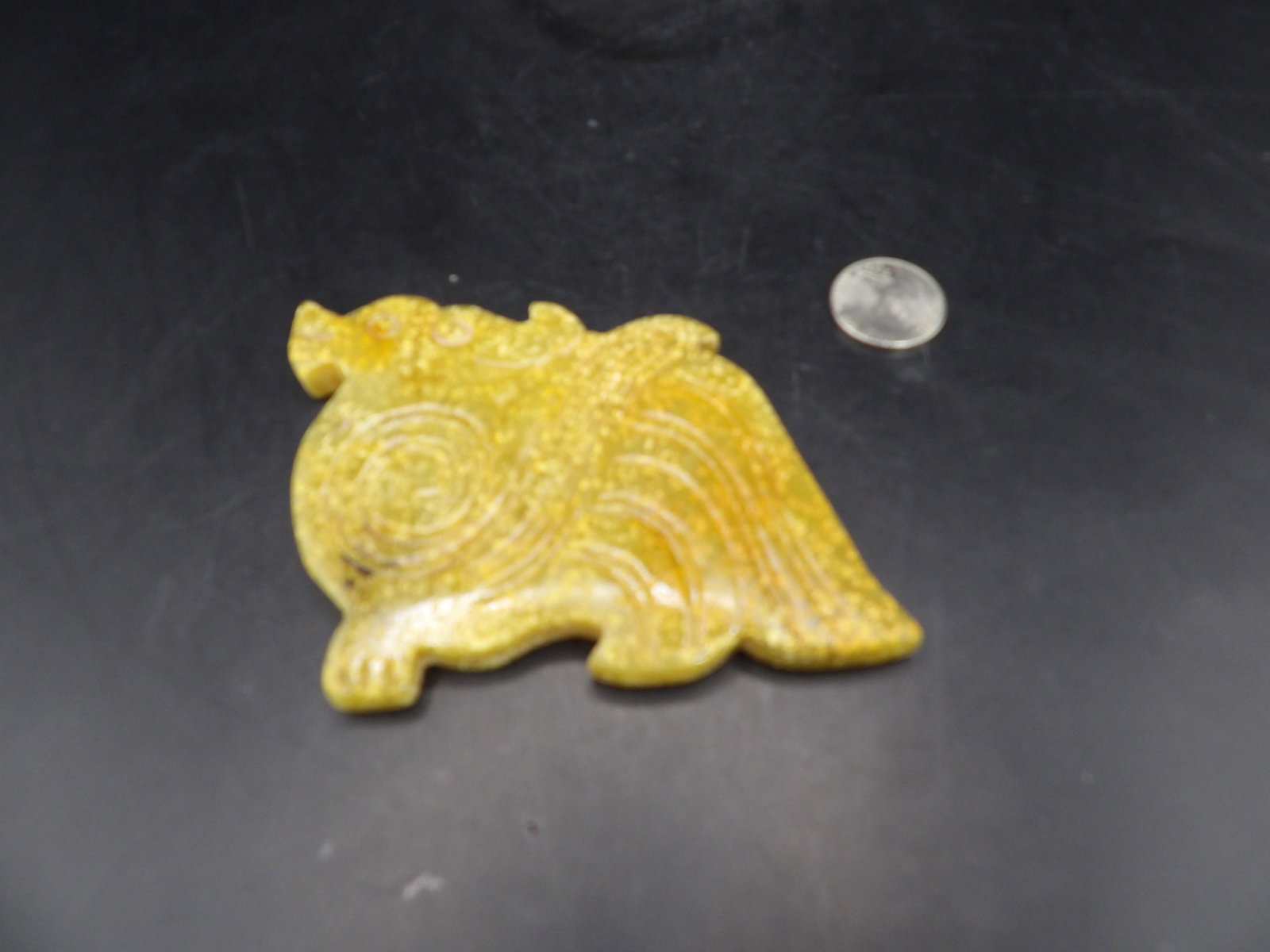 Chinese jade bird carving plaque - 2