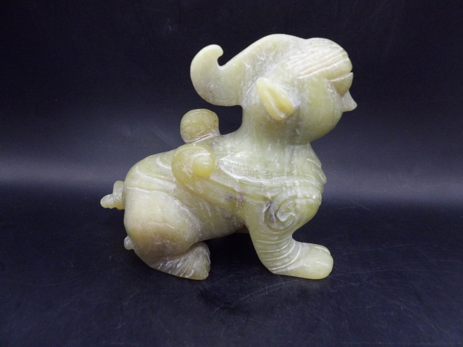 Chinese jade carving statue heavy - 2