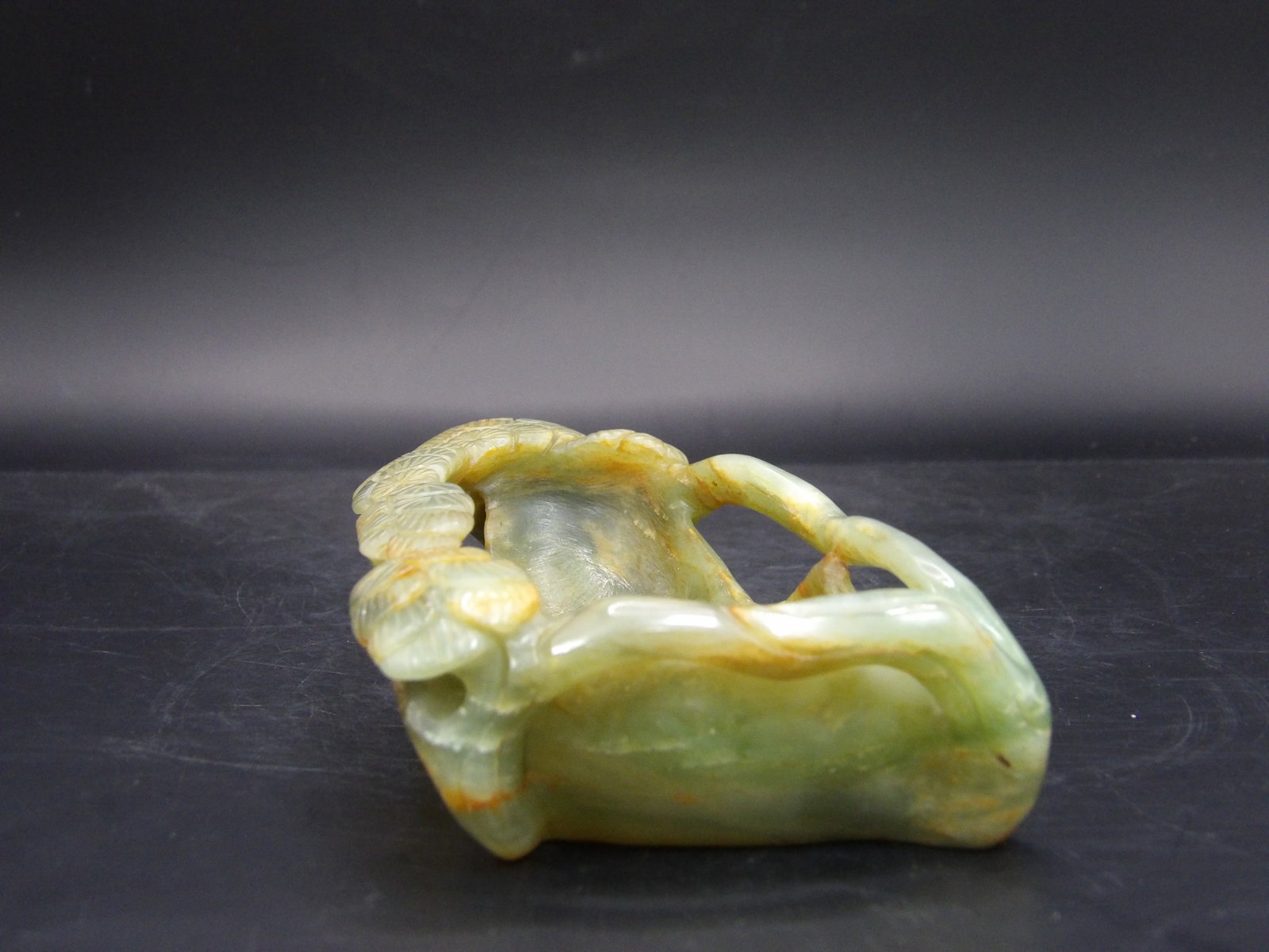 Chinese nephrite jade brush washer - 4
