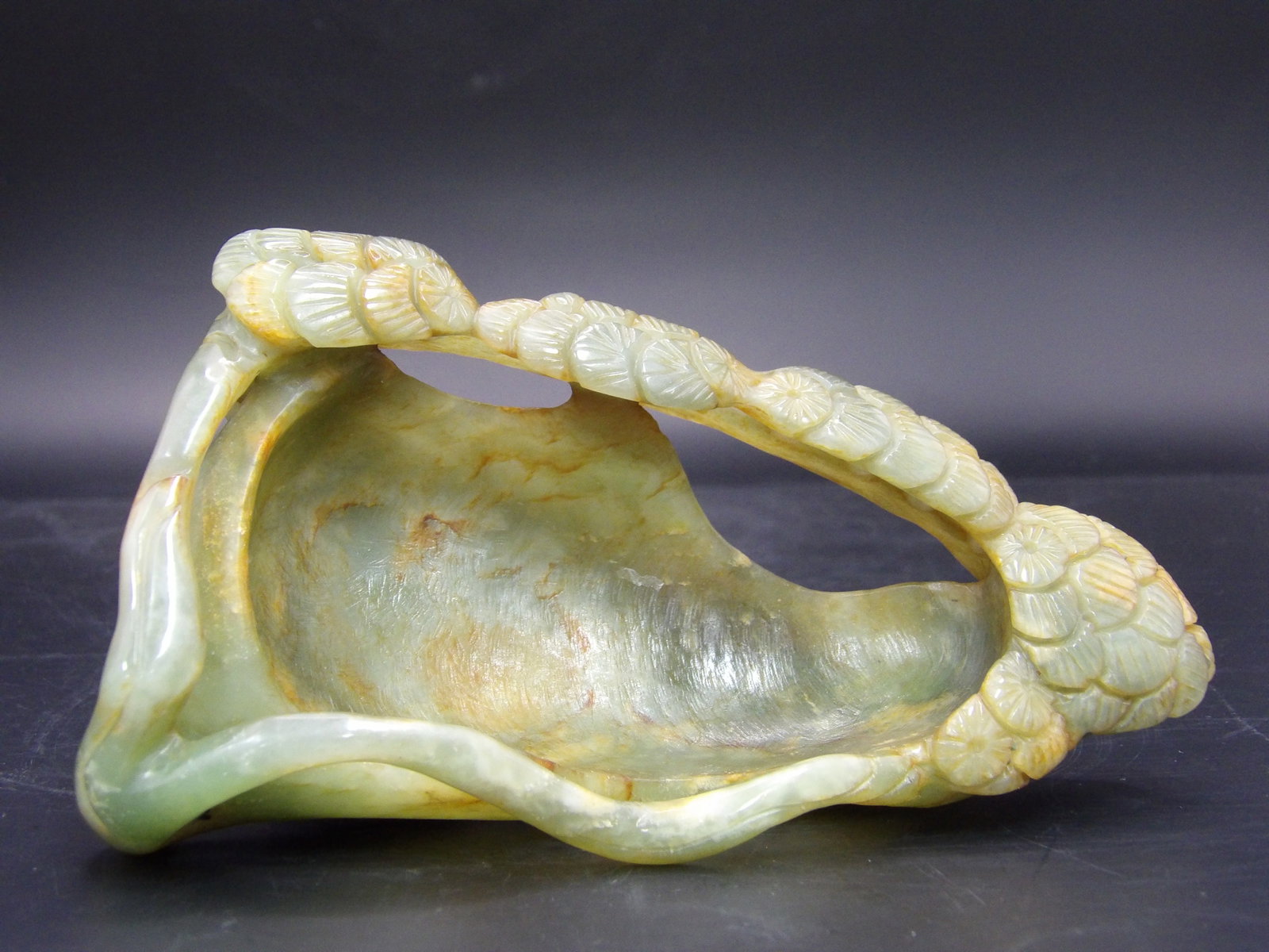 Chinese nephrite jade brush washer - 5