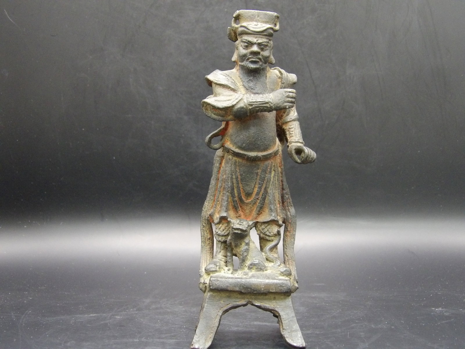 Ming Dynasty Chinese Bronze Warrior Statue - 7
