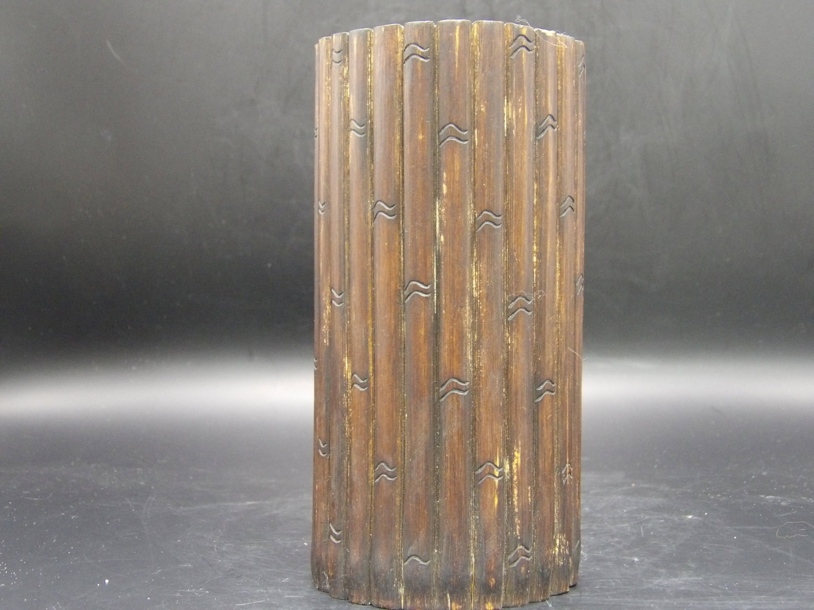 Old Bamboo Brush Holder - 4