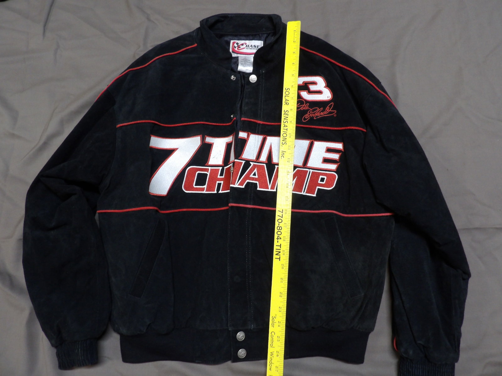 Chase Authentics Dale Earnhardt leather jacket size large - 3