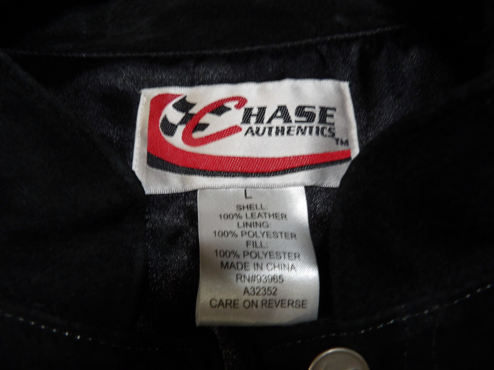Chase Authentics Dale Earnhardt leather jacket size large - 4