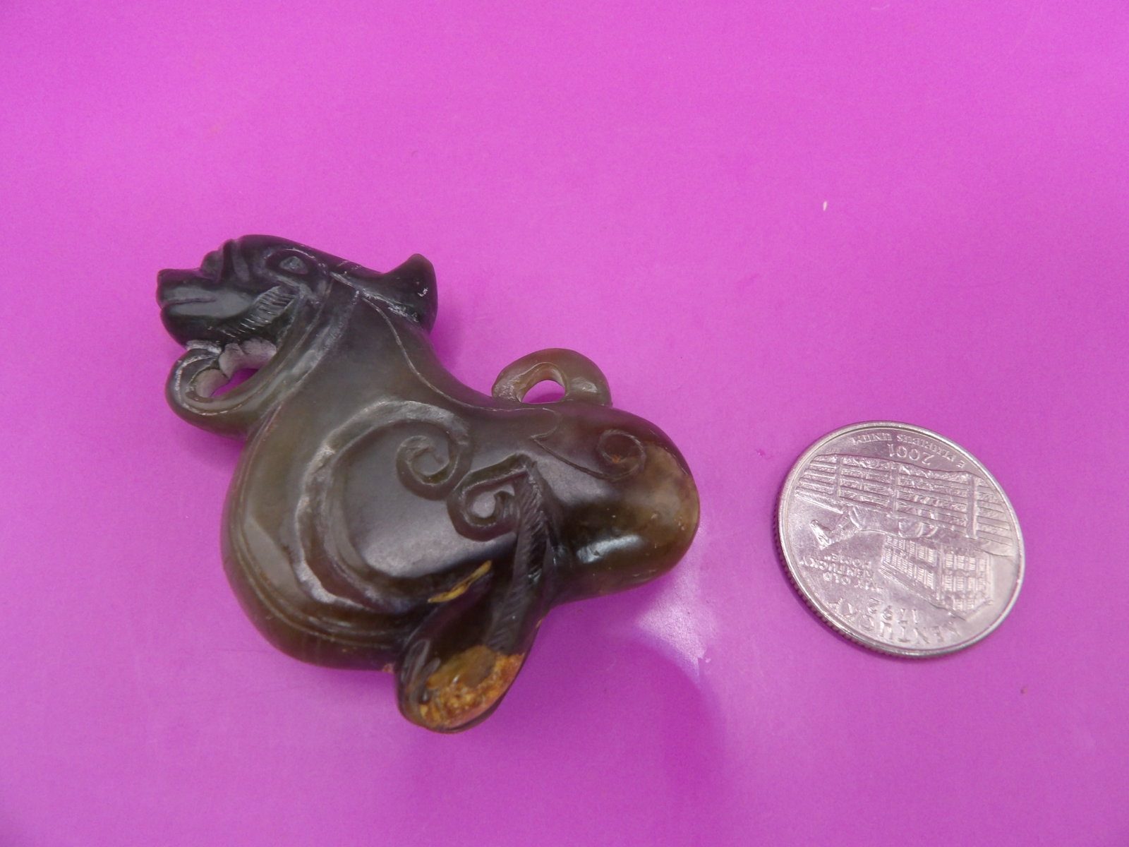 Chinese jade beast carving - 2