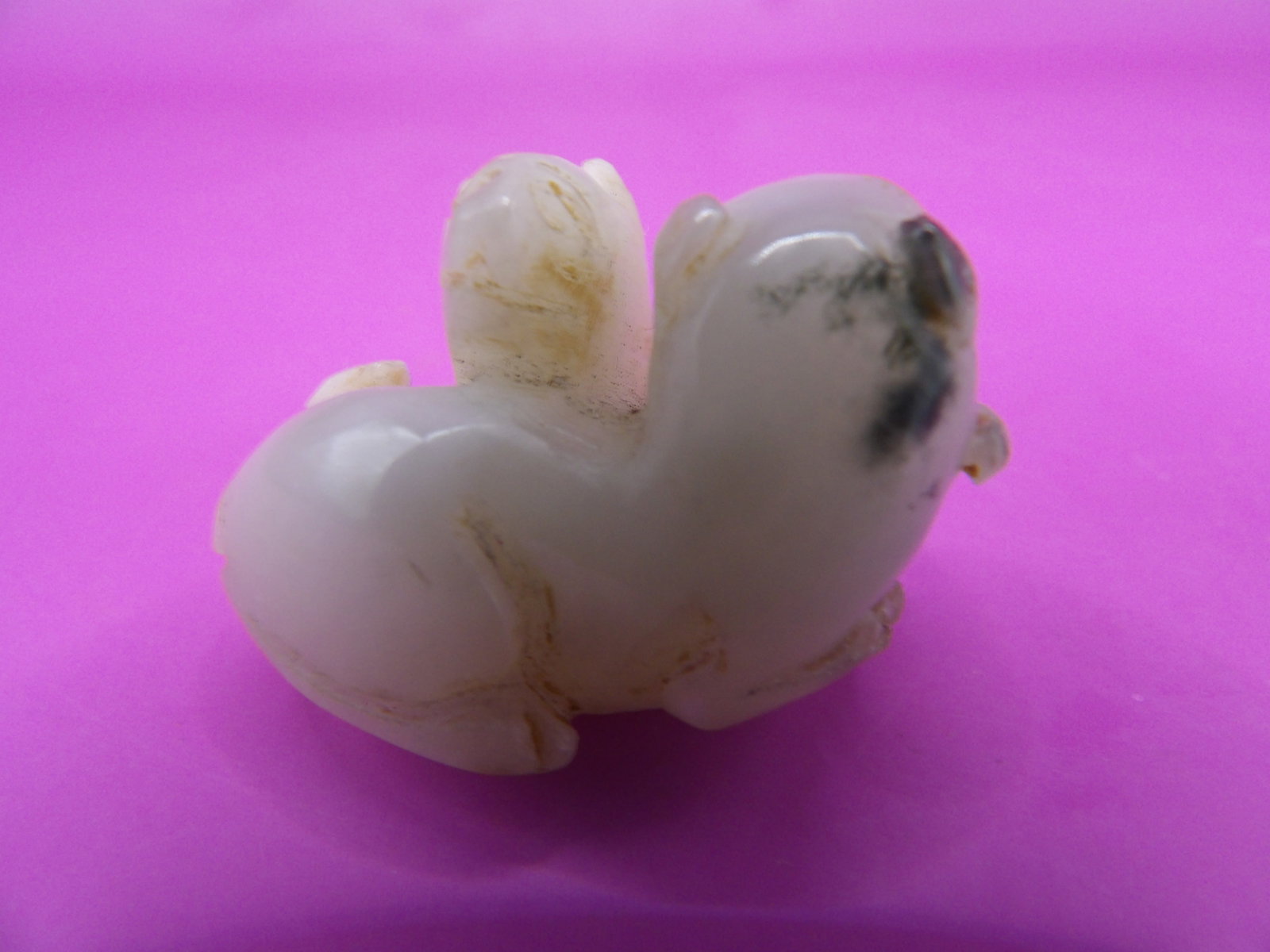 Chinese jade double beast carving - 2